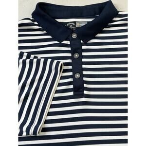 Callaway Opti-dry Stripe Golf Polo Size Men’s Large Blue/white Striped Sports